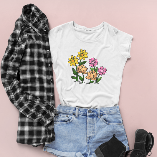 Yellow & Pink Floral Cluster