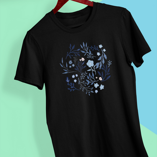 Deep Blue Floral Cluster