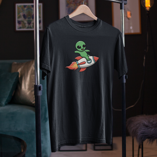 Alien Riding Rocket